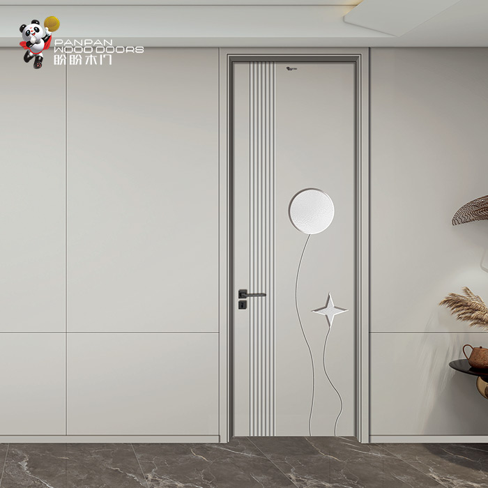 盼盼輕奢油漆門PA6-1|盼盼木門