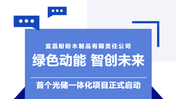 綠色動能，智創未來，宜昌盼盼木制品有限責任公司首個光儲一體化項目正式啟動